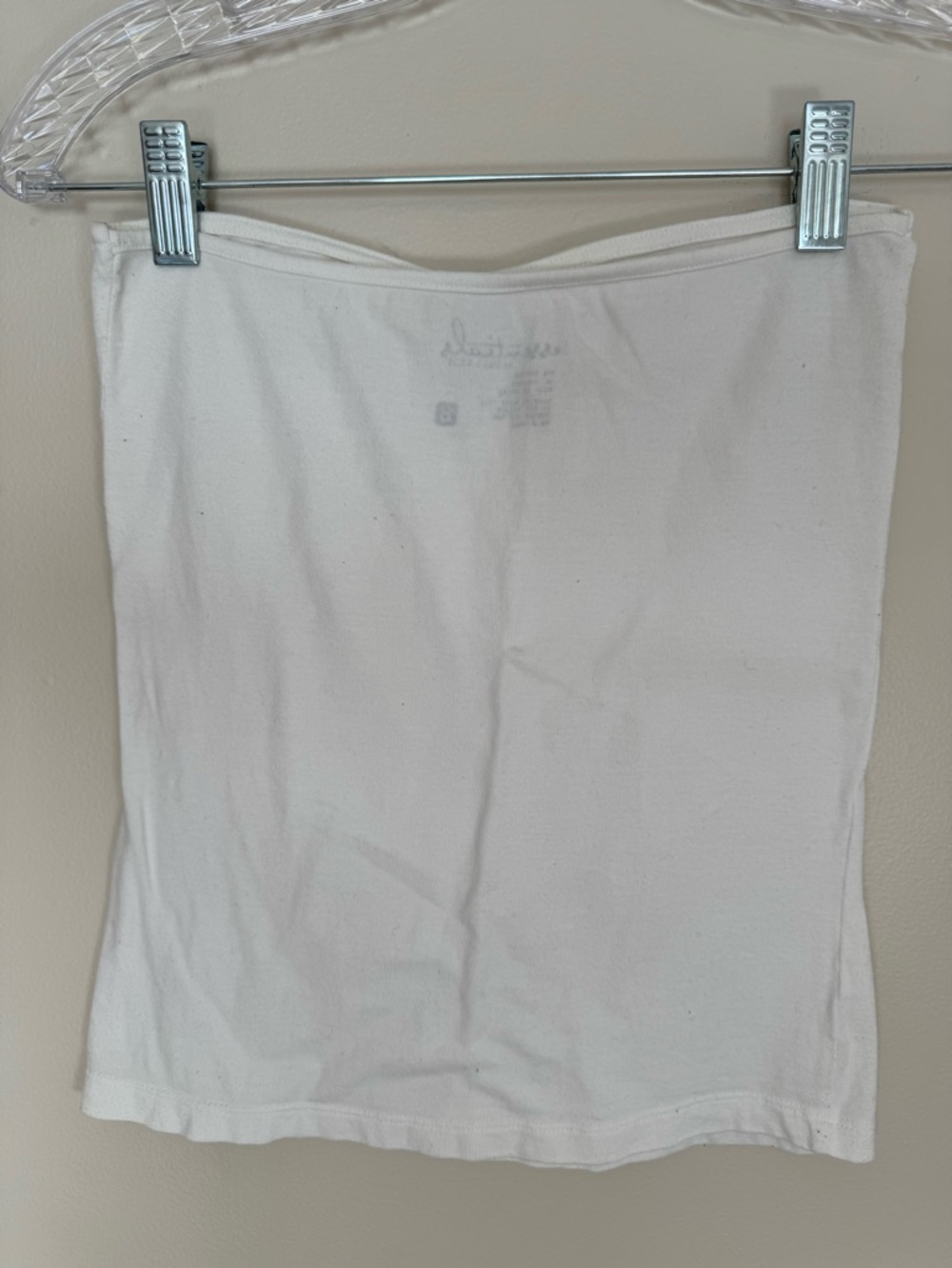 Full Tilt White Tube Top with Logo Print - Picture 3 of 4